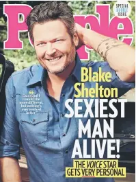  ??  ?? PALING SEKSI: Blake Shelton di muka depan majalah People.
