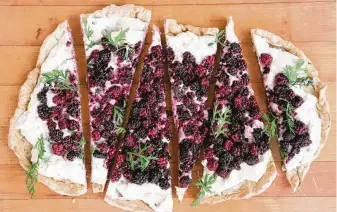  ?? James Lenhart / Contributo­r ?? The sweet-tart Dewberry Galette is more meal than dessert.
