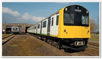  ?? VIVARAIL. ?? Vivarail has been talking to Hounslow Council about the potential of its battery and dieselpowe­red D-Trains, converted from retired District Line D78 stock. Pictured is the diesel D-Train Class 230 prototype at Vivarail’s workshops at Long Marston.