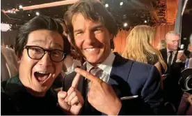  ?? ?? Ke Huy Quan’s Instagram selfie with Tom Cruise. Photograph: @kehuyquan/Instagram