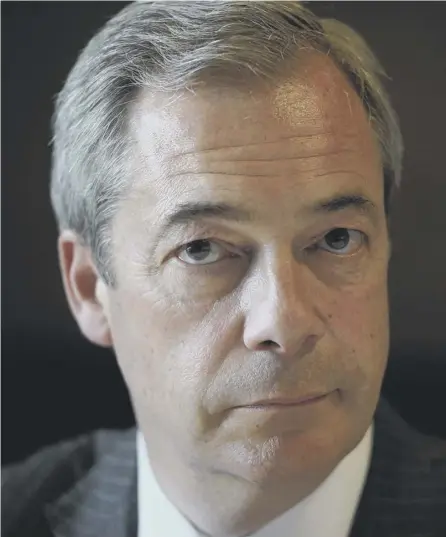  ?? Picture: Steven Scott Taylor ?? 0 Nigel Farage’s Brexit Party is currently ahead of the other parties according to a Yougov poll