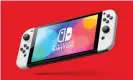  ??  ?? Switch up … the OLED model will be the third version of Nintendo’s handheld console. Photograph: Nintendo