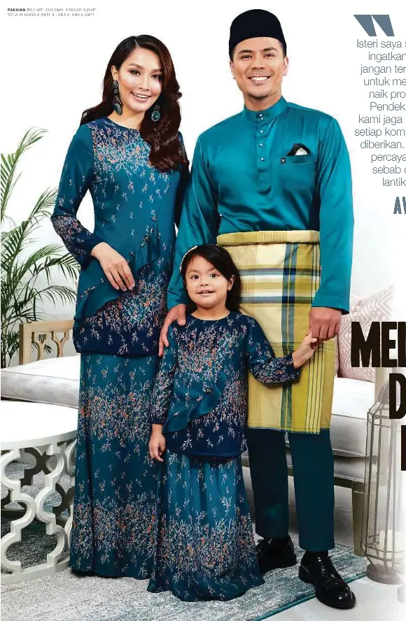  ??  ?? PAKAIAN: BAJU MELAYU AWAL ASHAARI X JAKEL, SCHA ALYAHYA X JAKEL & LARA ALANA X JAKEL