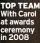  ??  ?? TOP TEAM With Carol at awards ceremony in 2008