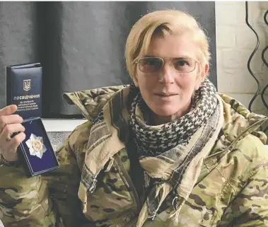  ?? FAMILY HANDOUT ?? Yulia Paevska, the founder of volunteer ambulance corps Tayra's Angels, was kidnapped by Russian troops
while travelling to the scene of the Mariupol theatre bombing. She is considered a prize for the Kremlin.