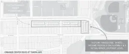  ?? CITY OF ORLANDO/COURTESY ?? The site plan for proposed townhomes and apartments at Orange Center Boulevard.