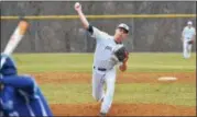  ?? THOMAS NASH - DIGITAL FIRST MEDIA ?? Spring-Ford’s Grant Calvarese delivers to the plate against Norristown.