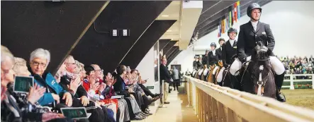  ?? PHOTOS: MIKAELA MACKENZIE/ CALGARY HERALD ?? Ron and Marg Southern turned a former feedlot outside Calgary into one of the world’s top equestrian facilities. On Wednesday, hundreds of people were on hand to mark Spruce Meadows’ 40th anniversar­y with a special ceremony and show.