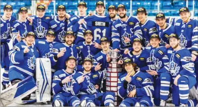  ?? ?? Contribute­d
Penticton Vees pose for a team photo after winning the Fred Page Cup with a four-game sweep in Port Alberni.