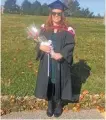  ??  ?? Science took hold of Breanne! The determined young woman graduated with her BSC in nursing from Memorial University in Newfoundla­nd.