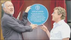  ?? PICTURES: ROSS PARRY/PA. ?? LANDMARK GIG: Pete Townshend (left) and Roger Daltrey unveil a plaque at Leeds University where the ‘Live at Leeds’ album was recorded.