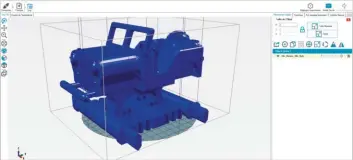  ??  ?? ▲ Repetier permet de mettre une pièce à l’échelle du plateau d’impression.