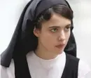  ??  ?? Eager to be a nun, teenage Sister Cathleen ( Margaret Qualley) endures humiliatio­n at the convent.