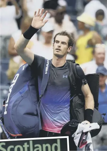  ??  ?? 0 Andy Murray gave a good account of himself in New York last week, above, but he won’t return for Davis Cup duty next week in Glasgow, where the reception he received in 2015, left, was ‘bonkers’.