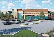  ?? [DRAWING ?? Mercy Edmond’s new 50,182-square-foot planned addition will house a new emergency department and primary care clinic south of the current wellness center, south of 15th Street and on the west side of Interstate 35.