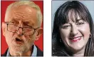  ??  ?? Row: Jeremy Corbyn and Ruth Smeeth MP, who says Labour’s NEC should not have a key role in handling complaints