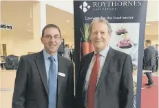  ??  ?? Peter Cusick, partner and head of food at Roythornes, left, with Andy Macdonald, managing director of Coregio.