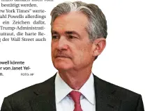  ?? FOTO: AP ?? Jerome Powell könnte Nachfolger von Janet Yellen werden.