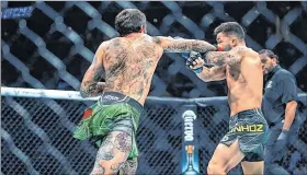  ?? ?? Victoria. Marlon Vera llega ganando su última pelea ante el brasileño Pedro Munhoz.