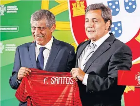  ?? ?? Fernando Santos e Fernando Gomes: contrato ainda faz correr tinta