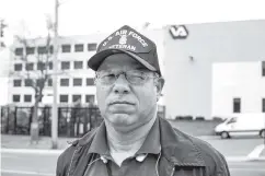  ?? BRAD VEST/THE COMMERCIAL APPEAL ?? Sean Higgins, United States Air Force Veteran and Memphis VA Medical Center whistleblo­wer, stands outside the Memphis VA Medical Center building. “I’m here because I’m a veteran and that could be me in that building,” Higgins said.
