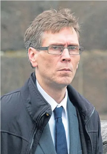  ?? ?? “WALTER MITTY”: Sheriff Euan Duthie told Foster he will be going to prison if he cannot produce evidence that court-ordered compensati­on payments have been made to HMRC.