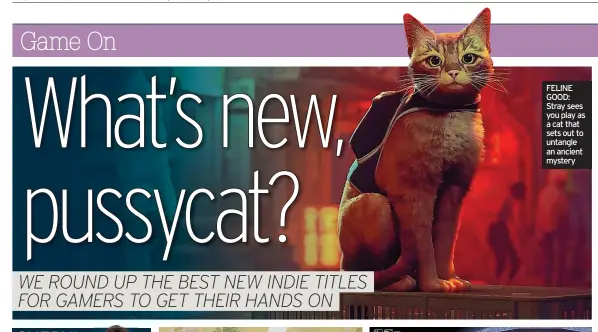  ?? ?? FELINE GOOD: Stray sees you play as a cat that sets out to untangle an ancient mystery