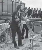  ?? APPLE CORPS. LTD. ?? “The Beatles: Get Back” features the band and their famed rooftop concert in its entirety.