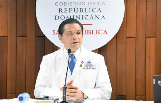  ?? JOHNNY ROTESTÁN ?? El ministro de Salud Pública, Daniel Rivera.