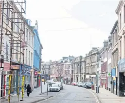  ?? Picture: Paul Reid. ?? A near-deserted Arbroath High Street.