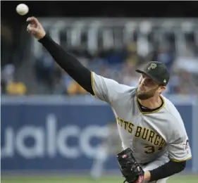  ?? Denis Poroy/Getty Images ?? Jordan Lyles started Friday against the Padres, his former team. The game did not end in time for this edition. Visit post-gazette.com for coverage.