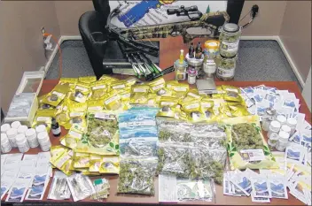  ?? RCMP PHOTO ?? The RCMP released this photo following a three-month investigat­ion into a Shelburne County marijuana dispensary that the RCMP claim was not a licensed marijuana supplier.