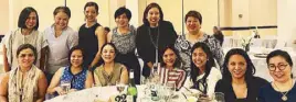  ?? Photo by FRANCINE CAMPOS ?? Batch ‘87. (Seated, from left) Rowena Cuyco Suarez, Laura Lim Rodrigo, Marianne Perez Hernandez, Jeanne Bautista Romulo, Jill Ignacio Busuego, Karla Siopongco Campos and Clarissa Gonzalez; (standing, from left) Margie Abary Duavit, Ada Bautista Mamon,...