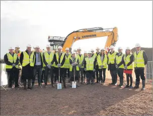  ??  ?? n WORK STARTS: Councillor­s and staff from the developmen­t team begin Work. From left, Guy Woodward, Kevin Lake,Toby Baines, Neil Cowburn, Tom Robinson, Cllr Allan Kauffman, John Hallam, Cllr Judy Kelly, Sid Jackson, George Hardcastle, Ceri Evans, Simon Nabarro, Stuart Sydel, Andrew Rennie, Georgina Russell, Steven Rafferty, Damon Sheehan, Lavinia Kortlang and Liam King