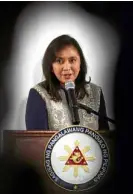  ?? —LYN RILLON ?? Leni Robredo