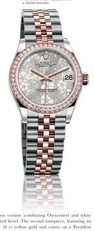  ?? ?? Rolex Oyster Perpetual Datejust 31 in Everose Rolesor equipped with a Jubilee bracelet