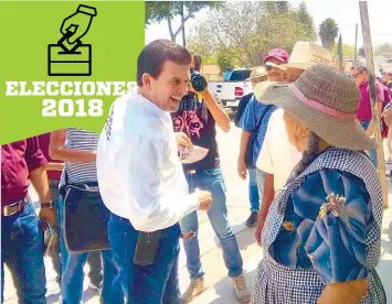  ?? /Foto: José T Méndez ?? Campaña. El candidato de Morena visitó a productore­s del campo.