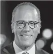  ??  ?? Lester Holt: In a tight race with ABC’s David Muir for viewers.