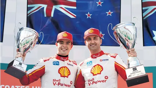 ??  ?? Kiwi Supercars drivers Scott McLaughlin ( left) and Fabian Coulthard are keeping the New Zealand flag flying high. BASEBALL BASKETBALL FOOTBALL GOLF