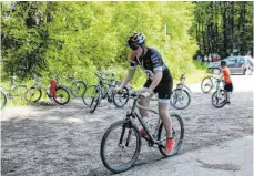  ?? FOTO:ROITH ?? Nach dem Laufen geht es auf’s Fahrrad.