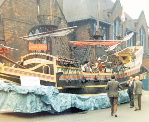  ??  ?? The magnificen­t Golden Hind float in colour