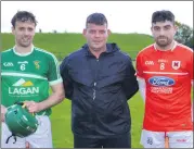  ?? (Pic: P O’Dwyer) ?? Harbour Rovers v Charlevill­e, captains and referee at the start of the game.