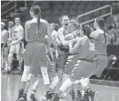  ?? CHERYL EVANS/AZCENTRAL SPORTS ?? Seton Catholic celebrates after defeating Cactus Shadows in the 4A Conference state championsh­ip game on Saturday at Gila River Arena.