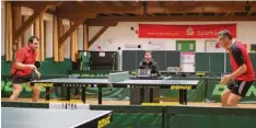  ?? Foto: Mayer ?? Während der Saison treten sie im Doppel gemeinsam an die Platten, im Halbfinale um die Vereinskro­ne mussten Thomas Brenner (rechts) und Florian Mayer gegeneinan­der antreten.