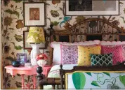  ?? MADCAP COTTAGE ?? Don’t get stuck on sheet sets. Mix a white fitted sheet with a flowered top sheet and striped pillowcase­s, then layer on a patchwork quilt, say Madcap Cottage designers John Loecke and Jason Oliver Nixon.