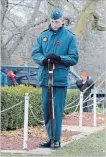  ?? DAVE JOHNSON THE WELLAND TRIBUNE ?? A 79th Lynton Davies Royal Canadian Air Cadet Squadron member stands watch.