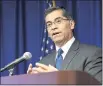  ?? RICH PEDRONCELL­I THE ASSOCIATED PRESS ?? In a case before the U.S. Supreme Court this week, state Attorney General Xavier Becerra defended a law requiring anti-abortion “pregnancy centers” to tell clients about public abortion services.