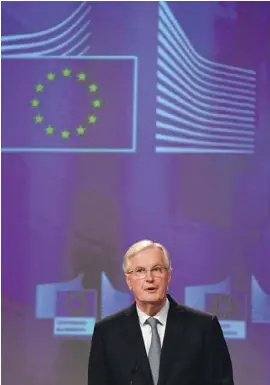  ??  ?? EU Chief Brexit Negotiator Michel Barnier yesterday PA