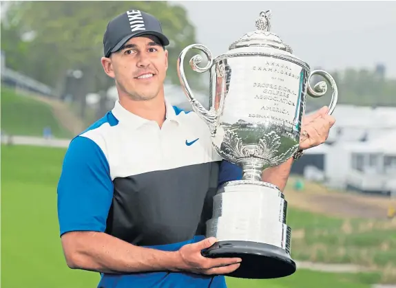  ?? Picture: AP. ?? Brooks Koepka won the PGA Championsh­ip, was second in the Masters and US Open, and fourth in the Open.