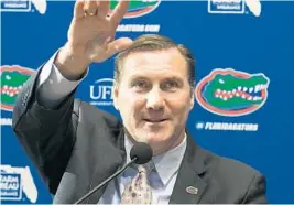  ?? ALAN YOUNGBLOOD/AP ?? “The Gator standard is, ‘Did we push ourselves to be the absolute best we can be and take ourselves to become the absolute best we could be?’” says UF head coach Dan Mullen.